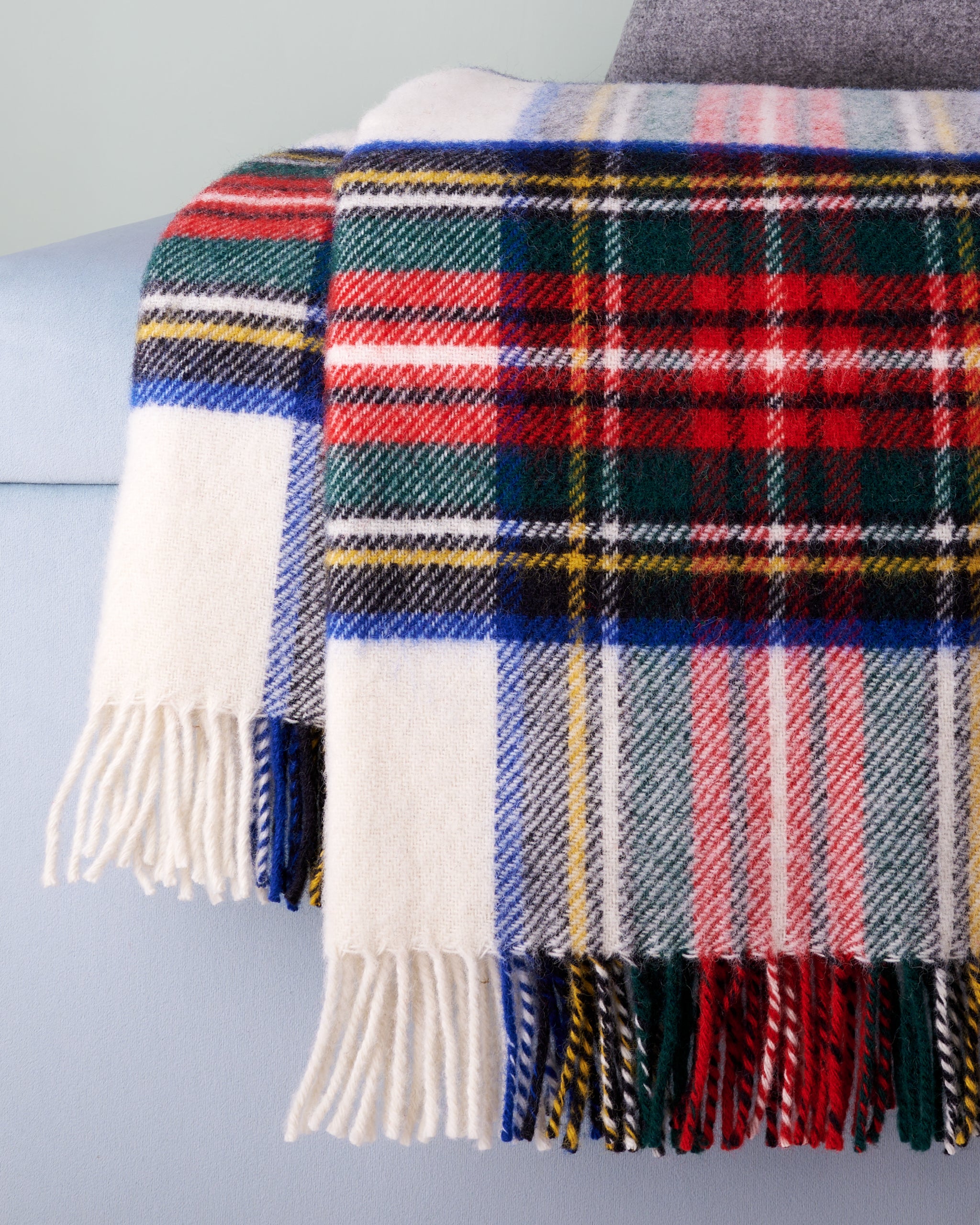 Thick tartan outlet blanket