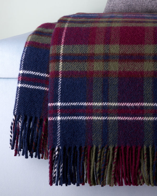 Tweedmill Morello Check Tartan Pure New Wool Blanket Throw